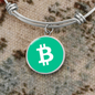 Bitcoin Cash BCH Bracelet Stainless Steel or 18k Gold Circle Bangle-Express Your Love Gifts