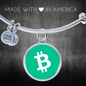 Bitcoin Cash BCH Bracelet Stainless Steel or 18k Gold Circle Bangle-Express Your Love Gifts