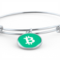 Bitcoin Cash BCH Bracelet Stainless Steel or 18k Gold Circle Bangle-Express Your Love Gifts