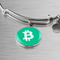 Bitcoin Cash BCH Bracelet Stainless Steel or 18k Gold Circle Bangle-Express Your Love Gifts