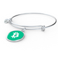 Bitcoin Cash BCH Bracelet Stainless Steel or 18k Gold Circle Bangle-Express Your Love Gifts