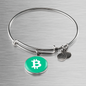 Bitcoin Cash BCH Bracelet Stainless Steel or 18k Gold Circle Bangle-Express Your Love Gifts