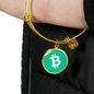 Bitcoin Cash BCH Bracelet Stainless Steel or 18k Gold Circle Bangle-Express Your Love Gifts