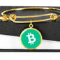 Bitcoin Cash BCH Bracelet Stainless Steel or 18k Gold Circle Bangle-Express Your Love Gifts