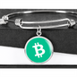 Bitcoin Cash BCH Bracelet Stainless Steel or 18k Gold Circle Bangle-Express Your Love Gifts