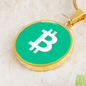 Bitcoin Cash BCH Circle Necklace Stainless Steel or 18k Gold 18-22"-Express Your Love Gifts