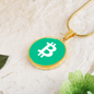 Bitcoin Cash BCH Circle Necklace Stainless Steel or 18k Gold 18-22"-Express Your Love Gifts