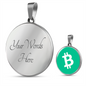 Bitcoin Cash BCH Circle Necklace Stainless Steel or 18k Gold 18-22"-Express Your Love Gifts