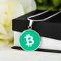 Bitcoin Cash BCH Circle Necklace Stainless Steel or 18k Gold 18-22"-Express Your Love Gifts