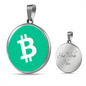 Bitcoin Cash BCH Circle Necklace Stainless Steel or 18k Gold 18-22"-Express Your Love Gifts