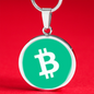 Bitcoin Cash BCH Circle Necklace Stainless Steel or 18k Gold 18-22"-Express Your Love Gifts