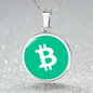 Bitcoin Cash BCH Circle Necklace Stainless Steel or 18k Gold 18-22"-Express Your Love Gifts