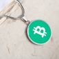 Bitcoin Cash BCH Circle Necklace Stainless Steel or 18k Gold 18-22"-Express Your Love Gifts
