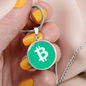 Bitcoin Cash BCH Circle Necklace Stainless Steel or 18k Gold 18-22"-Express Your Love Gifts