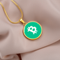 Bitcoin Cash BCH Circle Necklace Stainless Steel or 18k Gold 18-22"-Express Your Love Gifts