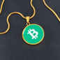 Bitcoin Cash BCH Circle Necklace Stainless Steel or 18k Gold 18-22"-Express Your Love Gifts