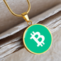 Bitcoin Cash BCH Circle Necklace Stainless Steel or 18k Gold 18-22"-Express Your Love Gifts
