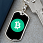 Bitcoin Cash BCH Crypto Cryptocurrency Keychain Stainless Steel or 18k Gold Dog Tag Keyring-Express Your Love Gifts