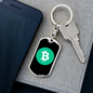 Bitcoin Cash BCH Crypto Cryptocurrency Keychain Stainless Steel or 18k Gold Dog Tag Keyring-Express Your Love Gifts