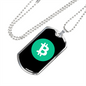 Bitcoin Cash BCH Crypto Necklace Stainless Steel or 18k Gold Dog Tag 24" Chain-Express Your Love Gifts