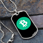 Bitcoin Cash BCH Crypto Necklace Stainless Steel or 18k Gold Dog Tag 24" Chain-Express Your Love Gifts