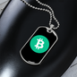 Bitcoin Cash BCH Crypto Necklace Stainless Steel or 18k Gold Dog Tag 24" Chain-Express Your Love Gifts