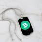 Bitcoin Cash BCH Crypto Necklace Stainless Steel or 18k Gold Dog Tag 24" Chain-Express Your Love Gifts
