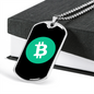Bitcoin Cash BCH Crypto Necklace Stainless Steel or 18k Gold Dog Tag 24" Chain-Express Your Love Gifts