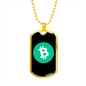 Bitcoin Cash BCH Crypto Necklace Stainless Steel or 18k Gold Dog Tag 24" Chain-Express Your Love Gifts