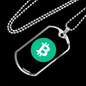 Bitcoin Cash BCH Crypto Necklace Stainless Steel or 18k Gold Dog Tag 24" Chain-Express Your Love Gifts