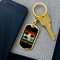 Bitcoin Cash Crypto Keychain Stainless Steel or 18k Gold Dog Tag Keyring-Express Your Love Gifts