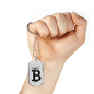 Bitcoin Crown Crypto Necklace Stainless Steel or 18k Gold Dog Tag 24" Chain-Express Your Love Gifts
