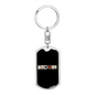 Bitcoin Crypto Keychain Stainless Steel or 18k Gold Dog Tag Keyring-Express Your Love Gifts