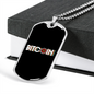 Bitcoin Crypto Necklace Stainless Steel or 18k Gold Dog Tag 24" Chain-Express Your Love Gifts