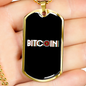 Bitcoin Crypto Necklace Stainless Steel or 18k Gold Dog Tag 24" Chain-Express Your Love Gifts