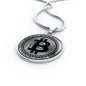 Bitcoin Crypto Trader Necklace Stainless Steel or 18k Gold Circle Pendant 18-22"-Express Your Love Gifts