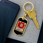 Bitcoin Cryptocurrency Crypto Keychain Stainless Steel or 18k Gold Dog Tag Keyring-Express Your Love Gifts