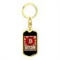 Bitcoin Cryptocurrency Crypto Keychain Stainless Steel or 18k Gold Dog Tag Keyring-Express Your Love Gifts