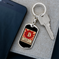 Bitcoin Cryptocurrency Crypto Keychain Stainless Steel or 18k Gold Dog Tag Keyring-Express Your Love Gifts