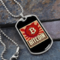 Bitcoin Cryptocurrency Crypto Necklace Stainless Steel or 18k Gold Dog Tag 24" Chain-Express Your Love Gifts