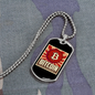Bitcoin Cryptocurrency Crypto Necklace Stainless Steel or 18k Gold Dog Tag 24" Chain-Express Your Love Gifts