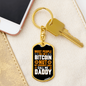 Bitcoin Daddy Crypto Keychain Stainless Steel or 18k Gold Dog Tag Keyring-Express Your Love Gifts