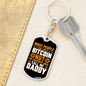 Bitcoin Daddy Crypto Keychain Stainless Steel or 18k Gold Dog Tag Keyring-Express Your Love Gifts