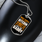 Bitcoin Daddy Crypto Necklace Stainless Steel or 18k Gold Dog Tag 24" Chain-Express Your Love Gifts