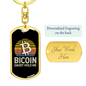 Bitcoin Daddy Hold Me Crypto Keychain Stainless Steel or 18k Gold Dog Tag Keyring-Express Your Love Gifts
