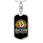Bitcoin Daddy Hold Me Crypto Keychain Stainless Steel or 18k Gold Dog Tag Keyring-Express Your Love Gifts