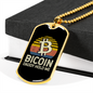 Bitcoin Daddy Hold Me Crypto Necklace Stainless Steel or 18k Gold Dog Tag 24" Chain-Express Your Love Gifts
