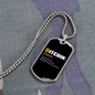 Bitcoin Defined Crypto Necklace Stainless Steel or 18k Gold Dog Tag 24" Chain-Express Your Love Gifts