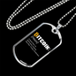 Bitcoin Defined Crypto Necklace Stainless Steel or 18k Gold Dog Tag 24" Chain-Express Your Love Gifts