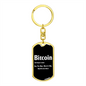 Bitcoin Definition Crypto Keychain Stainless Steel or 18k Gold Dog Tag Keyring-Express Your Love Gifts